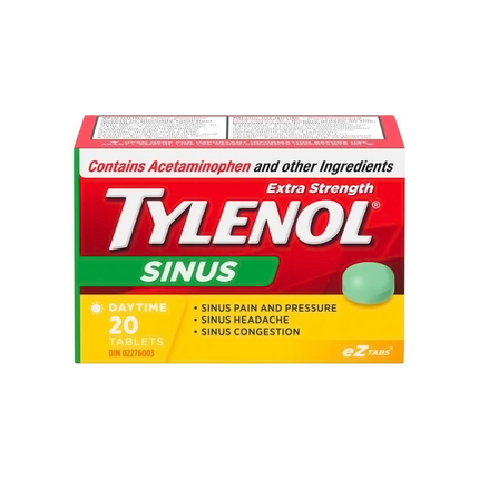 Tylenol - Comprimés extra-forts pour les sinus | 20 comprimés