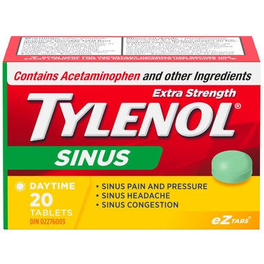 Tylenol Extra Strength Sinus Daytime Tablets | 20 Tablets
