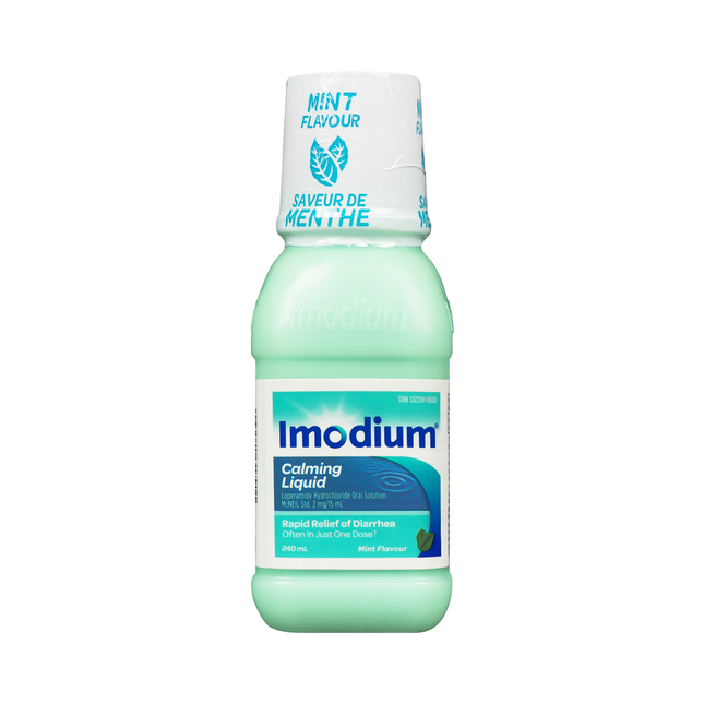 Imodium - Calming Liquid for Rapid Relief of Diarrhea - Mint | 240 mL