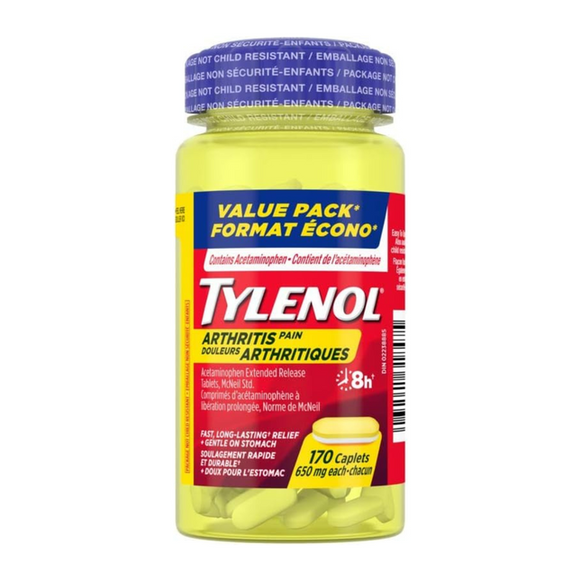 Tylenol - Douleurs arthritiques Acétaminophène 650 mg | 170 comprimés
