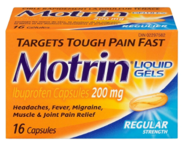Motrin Regular Strength Ibuprofen Liquid Gels Capsules - 200 mg | 16 Capsules