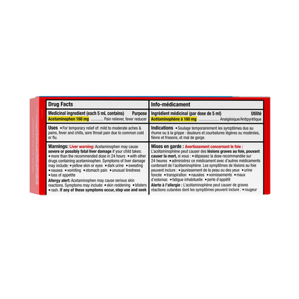 Tylenol - Fièvre et maux de gorge chez les enfants - Cerise | 100 ml