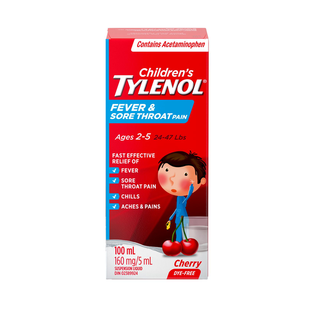Tylenol - Children's Fever & Sore Throat - Cherry | 100 mL