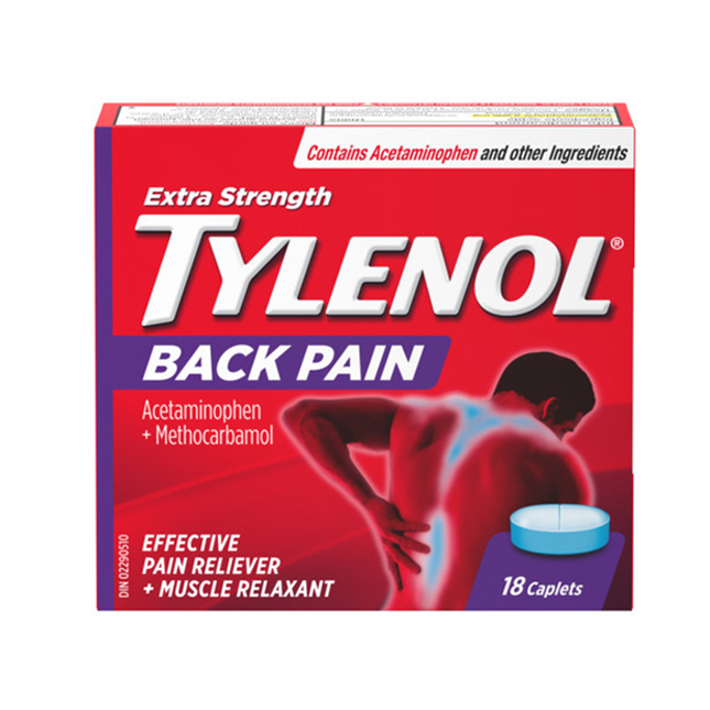 Tylenol - Maux de dos Acétaminophène 500 mg | 18 comprimés
