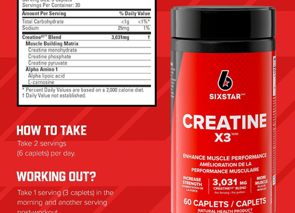 Six Star - Créatine X3 | 60 Gélules