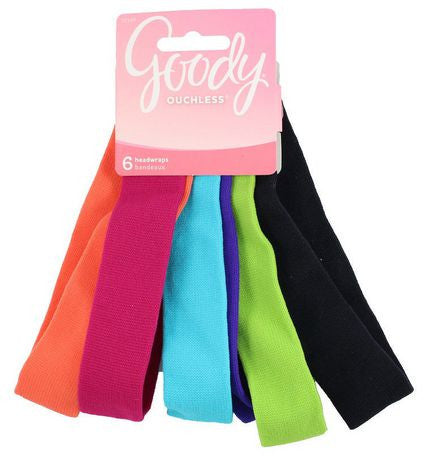 Bandeaux en tissu jersey Goody Girls - Multicolore | 6 pièces