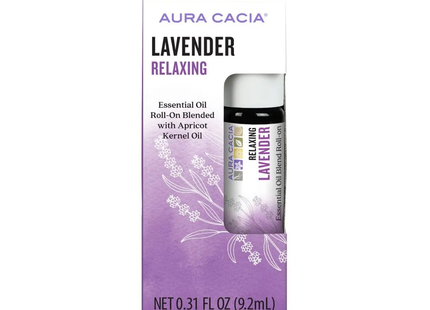 Aura Cacia - Roll-on d'huile essentielle relaxante à la lavande | 9,2 mL