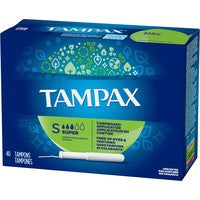 Tampax - Unscented Tampons with Cardboard Applicator - Super Absorbency | 40 Tampons
