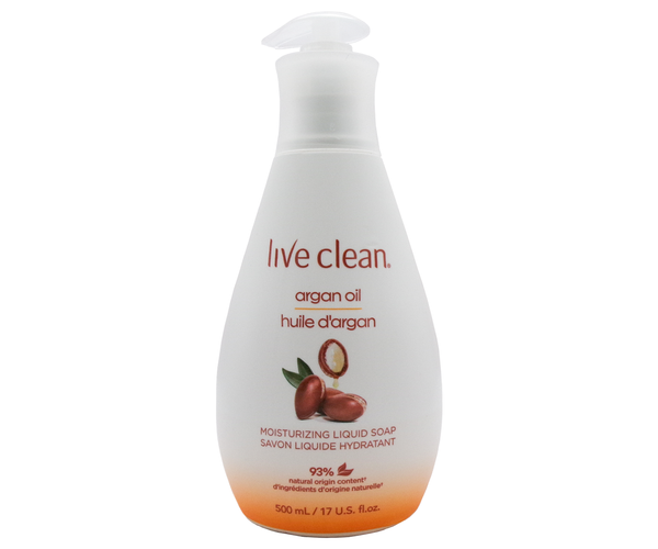 Live Clean - Argan Oil - Moisturizing Liquid Hand Soap | 500 mL – White ...