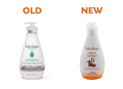 Live Clean - Huile d'Argan - Savon liquide hydratant pour les mains | 500 mL