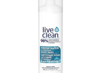 Live Clean - Nettoyant hydratant pour le corps à l'eau douce | 500 ml