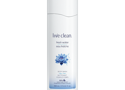 Live Clean - Nettoyant hydratant pour le corps à l'eau douce | 500 ml