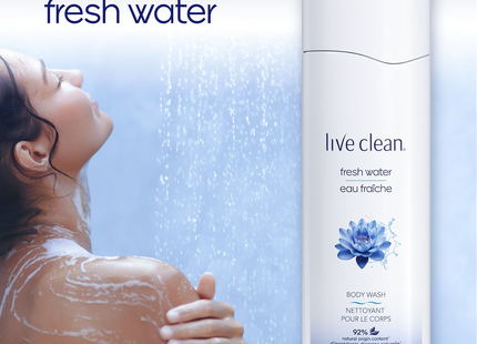 Live Clean - Nettoyant hydratant pour le corps à l'eau douce | 500 ml