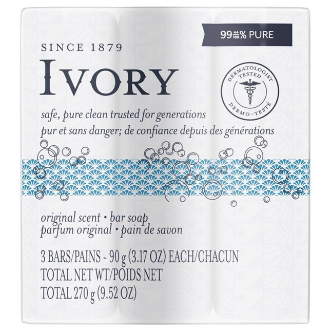 Ivory - Original Scent Soap Bar | 3 Bars