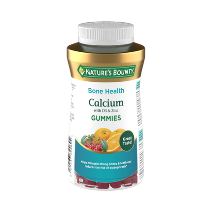 Nature's Bounty - Calcium avec D3 et Zinc | 60 Gummies
