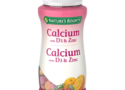 Nature's Bounty - Calcium with D3 & Zinc | 60 Gummies