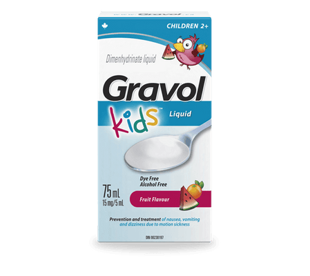 Gravol - Kids Fruit Flavour Dimenhydrinate Liquid | 75 ml – White Cross ...