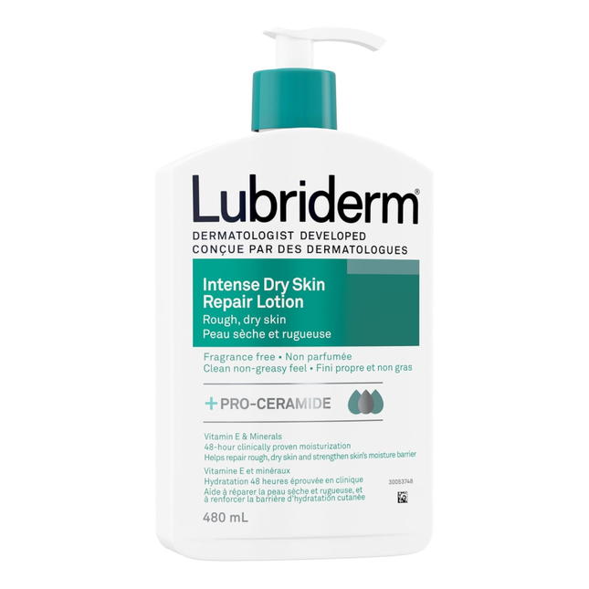 Lubriderm - Lotion réparatrice intense pour peaux sèches - pour peaux rugueuses et sèches | 480 ml