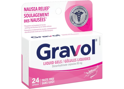 Gravol - Gélules liquides 50 mg | 24 capsules