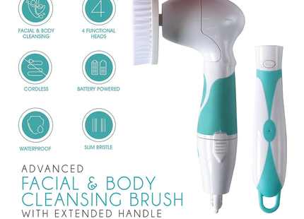 Pursonic - Advanced Back, Body & Facial Cleansing Brush with Extended Handle