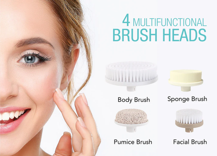 Pursonic - Advanced Back, Body & Facial Cleansing Brush with Extended Handle