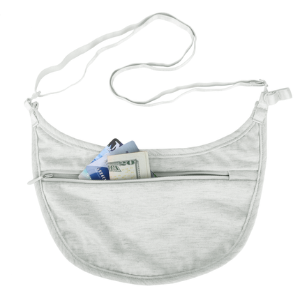 Travelon - Ladies Undergarment Crossbody Pouch, Gray