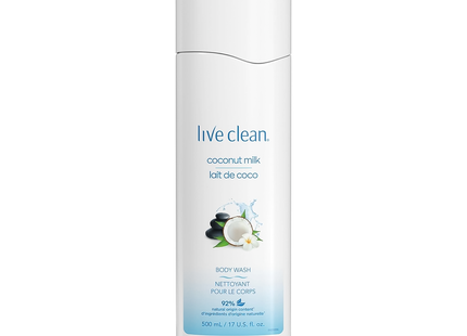 Live Clean - Lait de Coco Gel Douche Hydratant | 500 mL