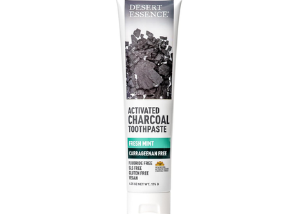 Desert Essence - Activated Charcoal Toothpaste, Fresh Mint | 176 g