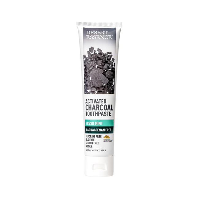 Desert Essence - Dentifrice au charbon activé, menthe fraîche | 176 g