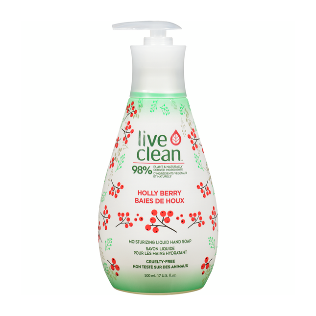 Live Clean - Savon liquide hydratant pour les mains - Holly Berry | 500 ml