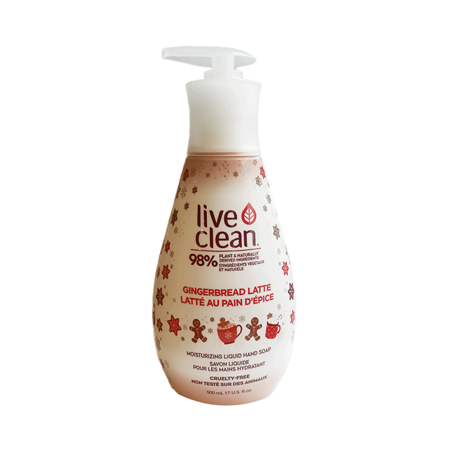 Live Clean - Savon liquide hydratant pour les mains - Gingerbread Latte | 500 mL