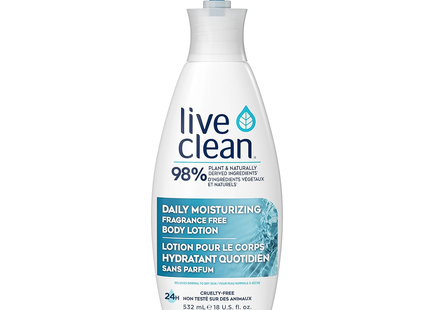 Live Clean - Lotion corporelle hydratante quotidienne sans parfum | 350 ml