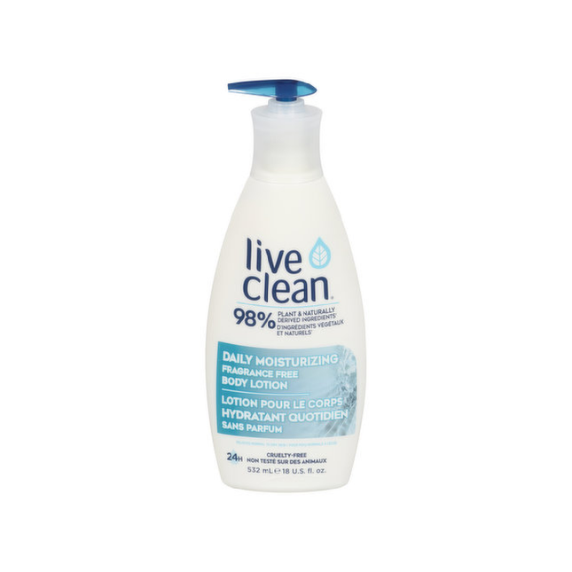 Live Clean - Daily Moisturizing Body Lotion Fragrance Free | 350 mL