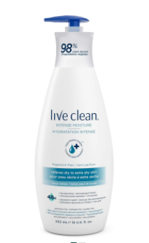 Lotion pour le corps sans parfum Live Clean Hydratation Intense | 532 ml