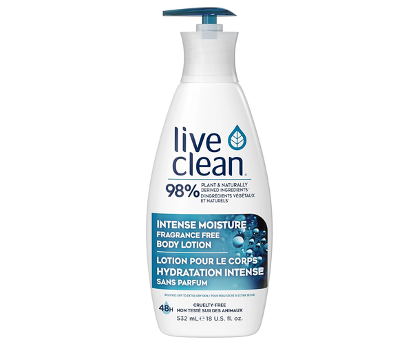 Live Clean - Intense Moisture Fragrance Free Body Lotion | 532 mL ...