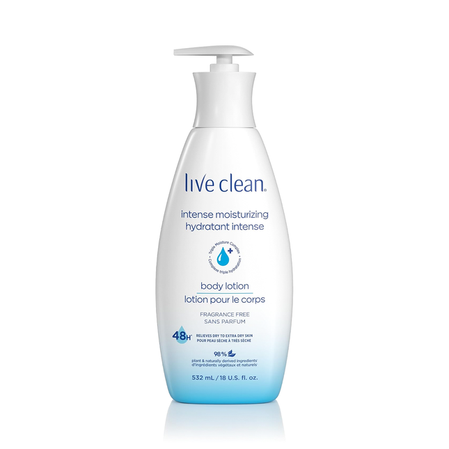 Live Clean - Intense Moisturizing Fragrance Free Body Lotion | 532 mL