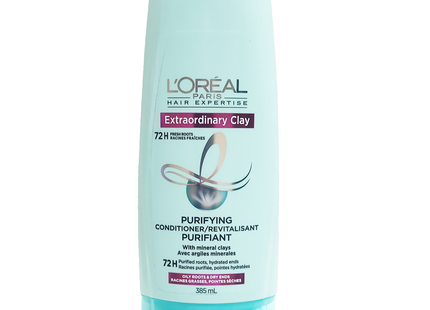 L'Oréal - Purifying Hair Expertise Extraordinary Clay 72H - Shampoo & Conditioner | 385 mL
