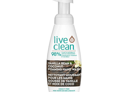 Live Clean - Nettoyant moussant pour les mains Vanille et noix de coco | 400 ml