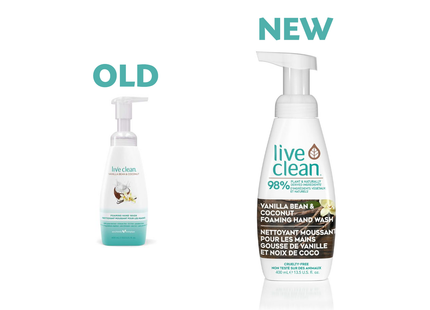 Live Clean - Nettoyant moussant pour les mains Vanille et noix de coco | 400 ml