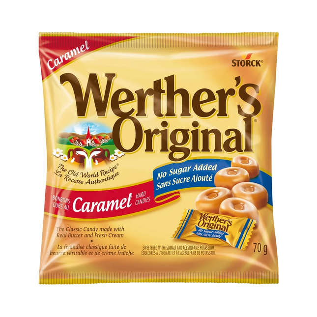 Werther's Original - Bonbons durs au caramel sans sucre ajouté | 70g
