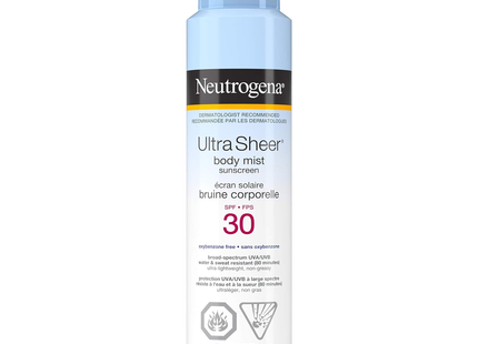 Écran solaire Brume corporelle Ultra Sheer Neutrogena - SPF30 | 141g 