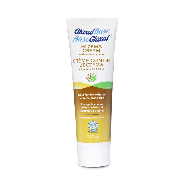 Glaxal Base - Crème hydratante à base d'avoine colloïdale et d'aloès pour peaux sèches, sujettes aux démangeaisons et à l'eczéma | 227 g