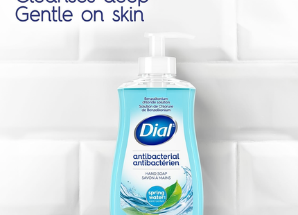Dial - Savon liquide antibactérien pour les mains - Eau de source | 325 mL