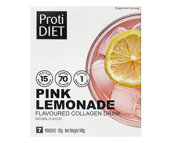 ProtiDiet - Pink Lemonade Flavoured Collagen Drink | 7 x 20g Pouches ...