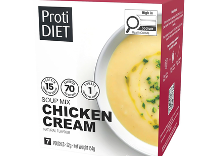 ProtiDiet - Natural Flavour Chicken Cream Soup Mix | 7 x 22 g