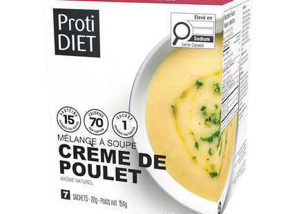 ProtiDiet - Natural Flavour Chicken Cream Soup Mix | 7 x 22 g