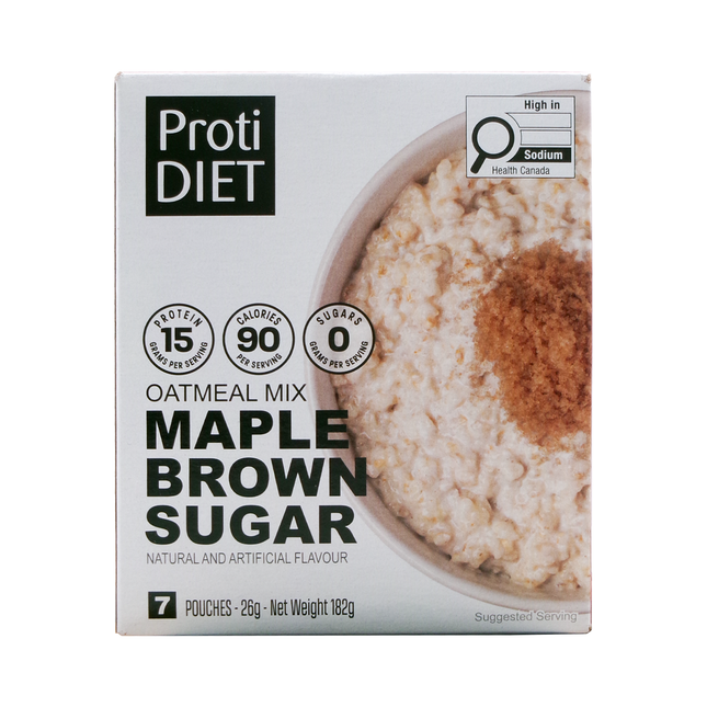 ProtiDiet - Mélange d'avoine à haute teneur en protéines à la cassonade et à l'érable | 7x25g