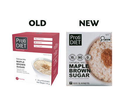 ProtiDiet - Mélange d'avoine à haute teneur en protéines à la cassonade et à l'érable | 7x25g