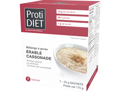 ProtiDiet - Maple Brown Sugar High Protein Oatmeal Mix