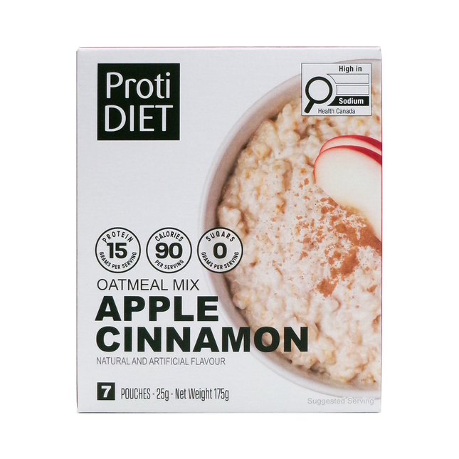ProtiDiet - Mélange de flocons d'avoine pomme cannelle | 7x25g